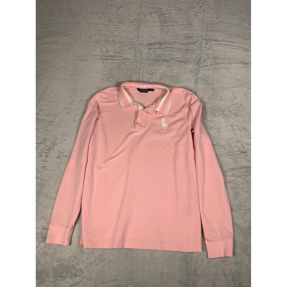 Polo Ralph Lauren‎ Golf Men's Pink Long Sleeve Shirt Tailored Fit Size L